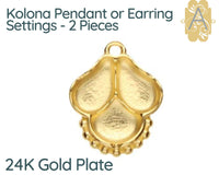 Kolona, Cymbal Pendant or Earring Settings, with Glue-in Element - The Argus Collection