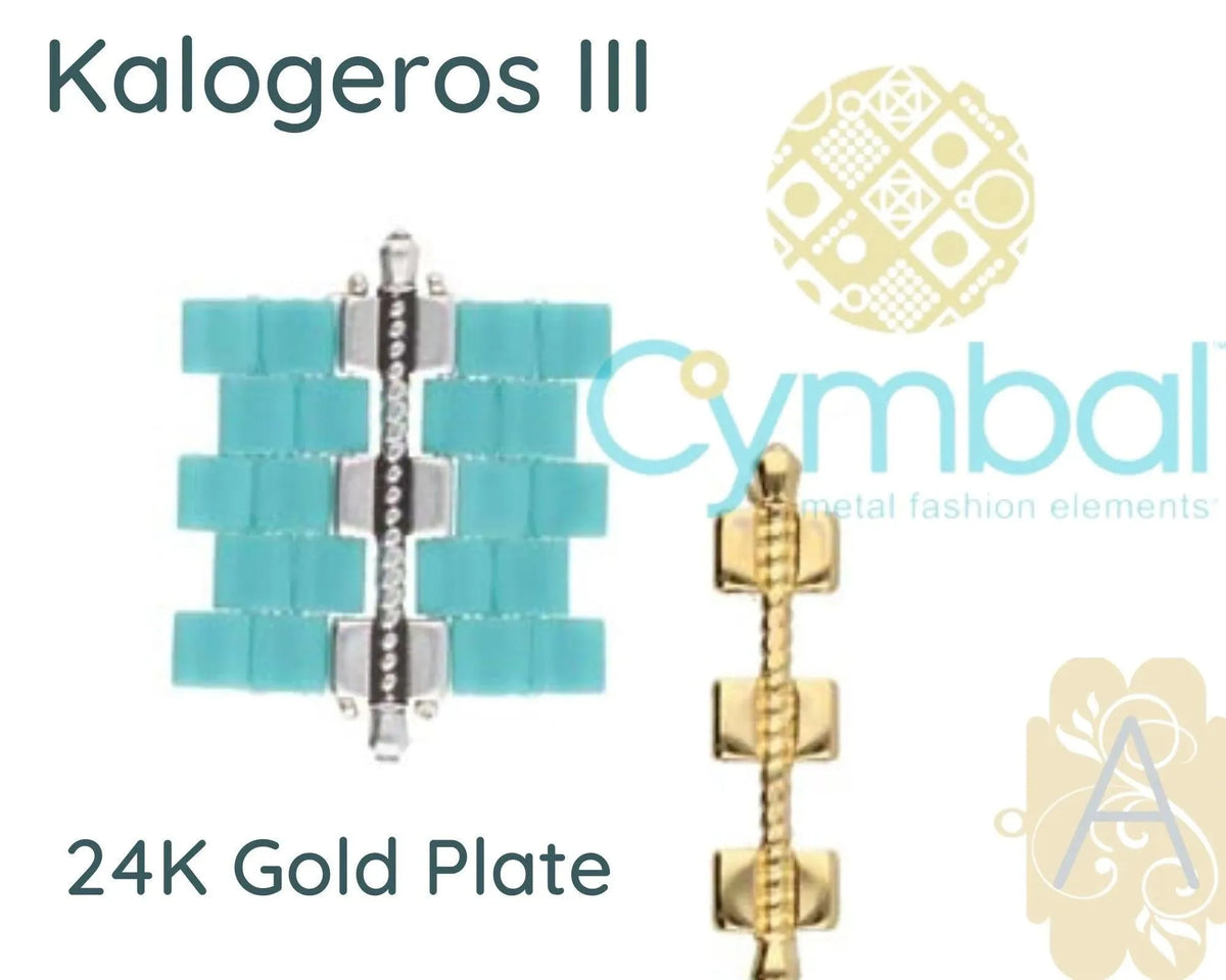 Kalogeros III, Cymbal Tila Bead Connector, 2 Pcs. 4 Finishes - The Argus Collection