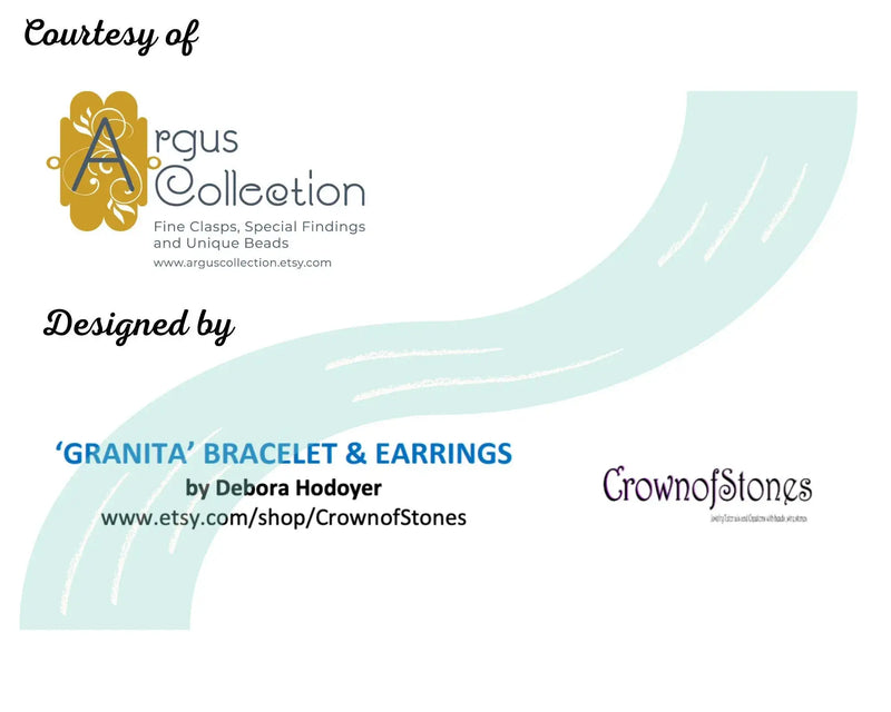 Granita Bracelet & Earrings Pattern - The Argus Collection