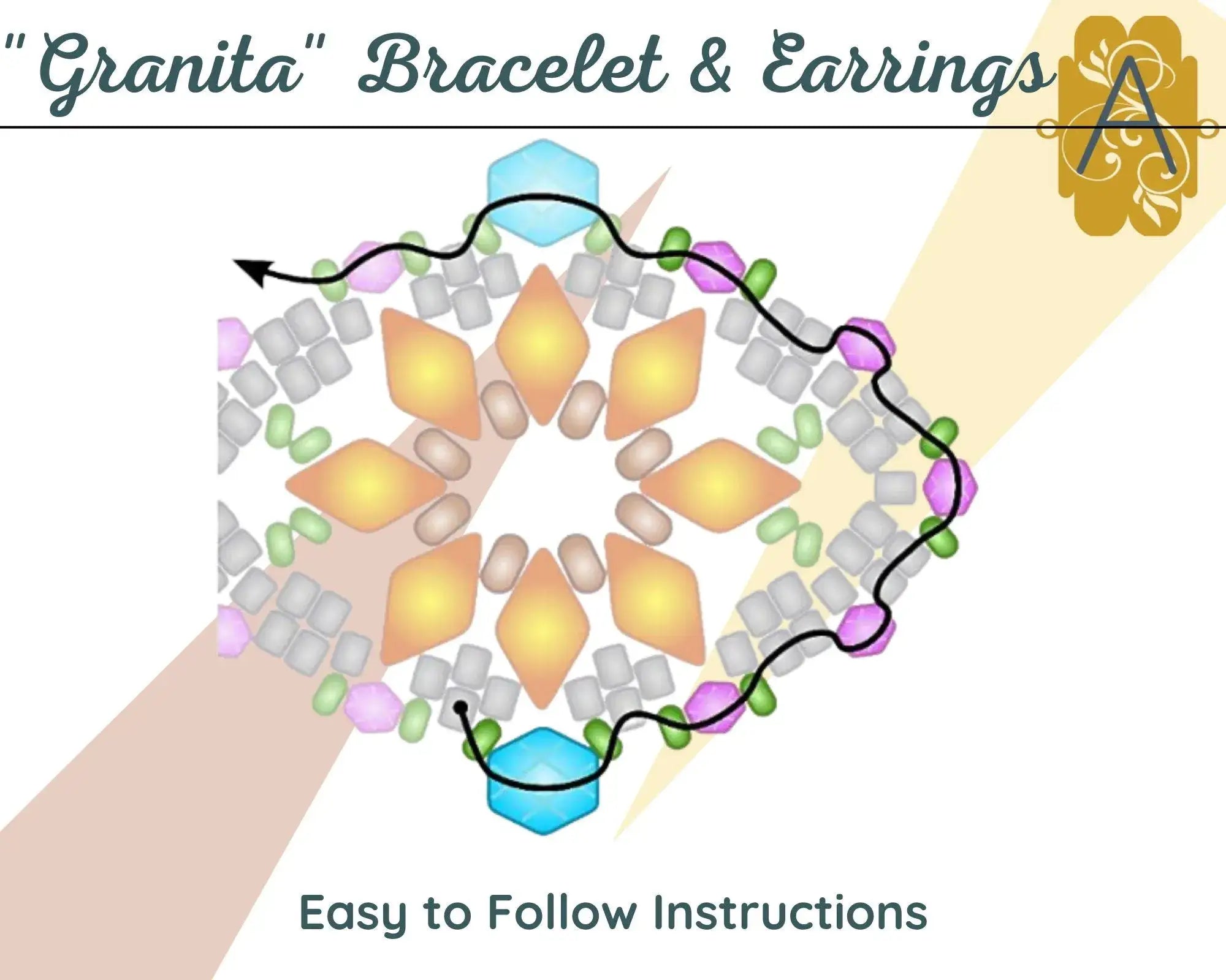 Granita Bracelet & Earrings Pattern - The Argus Collection
