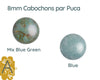 Cabochons par Puca, 8mm, Ceramic Collection - The Argus Collection