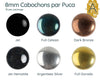 Cabochons par Puca, 8mm, Classic Collection - The Argus Collection