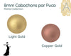 Cabochons par Puca, 8mm, Matte Collection - The Argus Collection