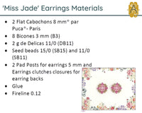 Miss Jade Earrings Pattern par Puca - The Argus Collection