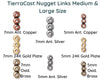 Nugget Links, Tierracast, 3-Strand Bar or Spacer, 2 Sizes - The Argus Collection