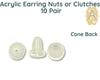 Bead-ssentials ®, Acrylic Earring Nuts, Backs or Clutches, 4 Styles - The Argus Collection