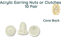 Bead-ssentials ®, Acrylic Earring Nuts, Backs or Clutches, 4 Styles - The Argus Collection