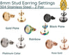 Earring Stud Settings 8mm (2 Pairs) - The Argus Collection