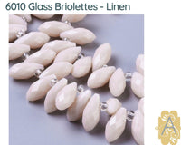 Faceted Glass Briolettes, 6010 style, Imitation Jade, Pastel Array - The Argus Collection