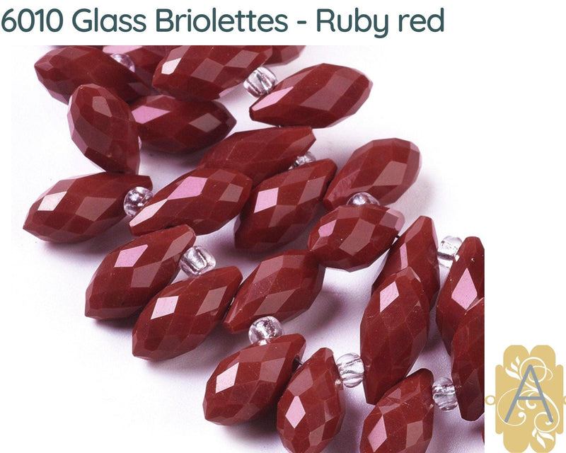 Faceted Glass Briolettes, 6010 style, 13x6mm, Imitation Jade - The Argus Collection