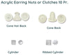 Bead-ssentials ®, Acrylic Earring Nuts, Backs or Clutches, 4 Styles - The Argus Collection