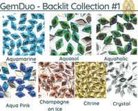 Gemduo Beads by Matubo, Backlit Collection #1, 10g - The Argus Collection