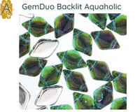 Gemduo Beads by Matubo, Backlit Collection #1, 10g - The Argus Collection