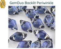 Gemduo Beads by Matubo, Backlit Collection #2, 10g - The Argus Collection