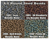 8/0 Miyuki Seed Beads 10g. - The Argus Collection