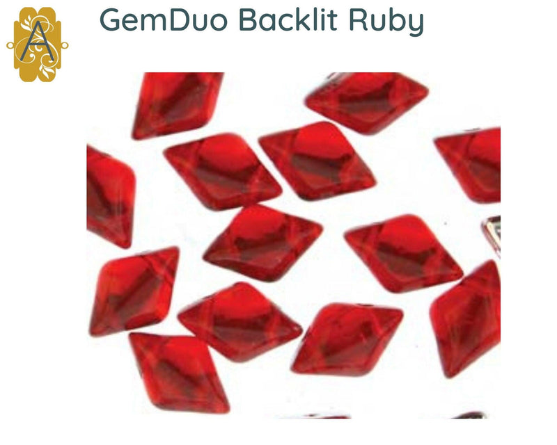 Gemduo Beads by Matubo, Backlit Collection #3, 10g - The Argus Collection