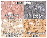 Miyuki Tila, 5g, TL519, TL526, TL592, TL593 - The Argus Collection