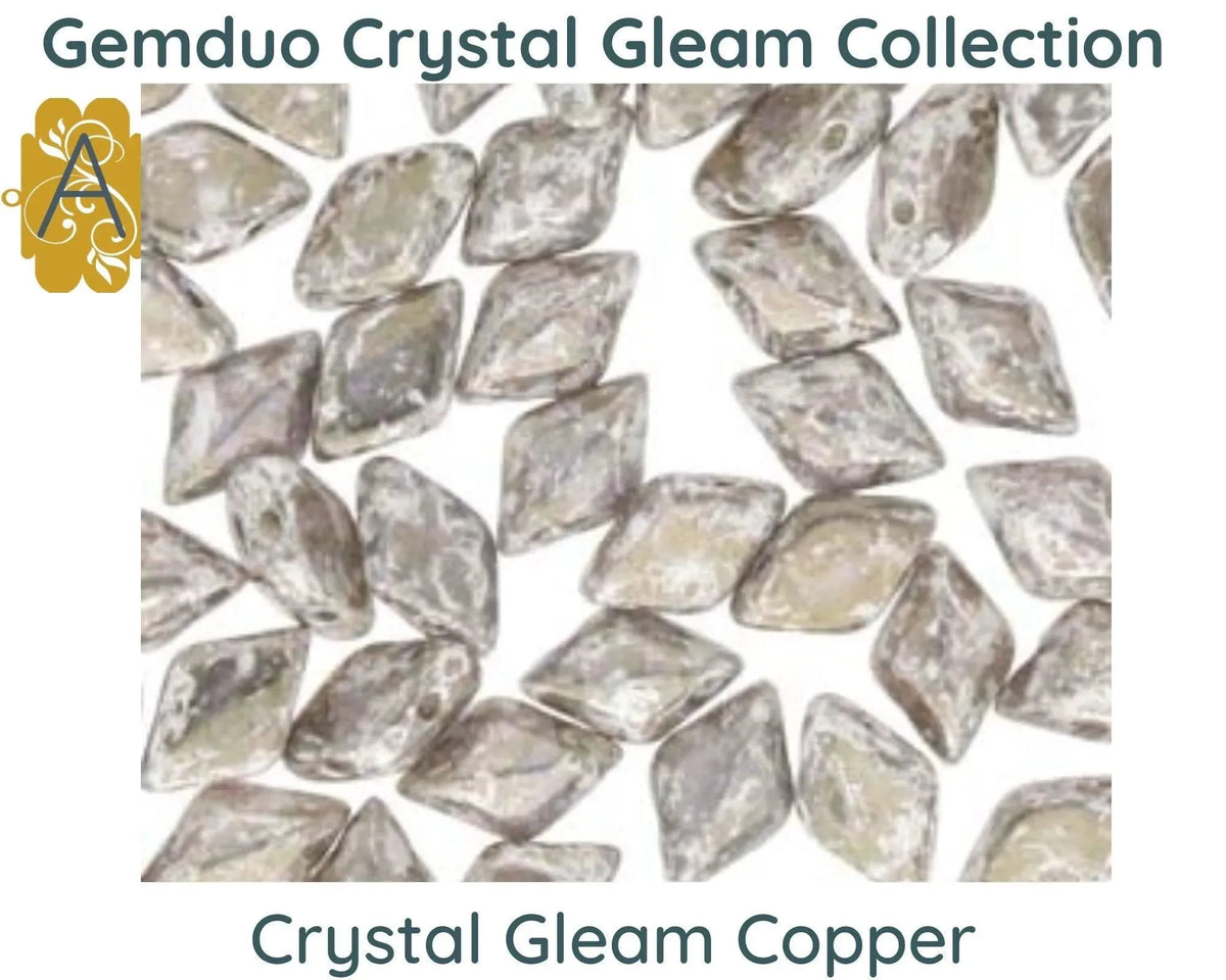 Gemduo Beads by Matubo, Crystal Gleam Collection, 10g - The Argus Collection