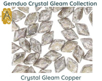 Gemduo Beads by Matubo, Crystal Gleam Collection, 10g - The Argus Collection