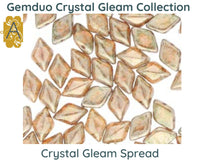 Gemduo Beads by Matubo, Crystal Gleam Collection, 10g - The Argus Collection