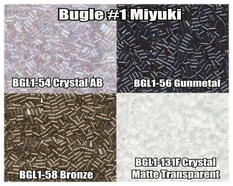 Miyuki Bugles #1 Size 3mm, 10g, BGL1-054, BGL1-056, BGL1-058, BGL1-131F - The Argus Collection