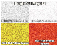 Miyuki Bugles #1 Size 3mm, 10g, BGL1-402, BGL1-402F, BGL1-404, BGL1-406 - The Argus Collection