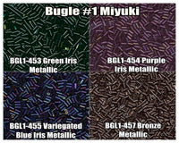 Miyuki Bugles #1 Size 3mm, 10g, BGL1-453, BGL1-454, BGL1-455, BGL1-457 - The Argus Collection