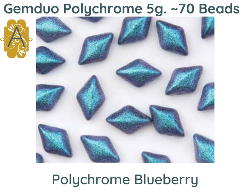 Gemduo Beads by Matubo, Polychrome Collection, 10g - The Argus Collection