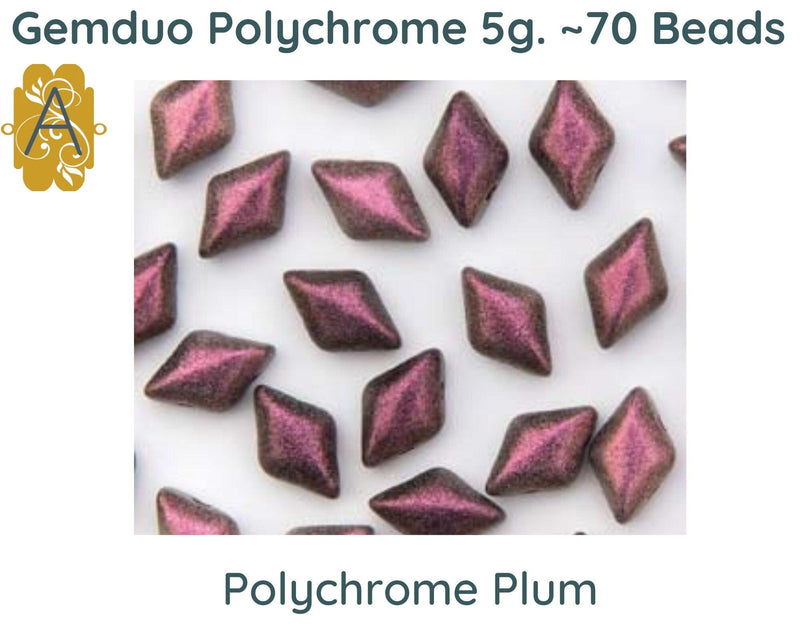 Gemduo Beads by Matubo, Polychrome Collection, 10g - The Argus Collection