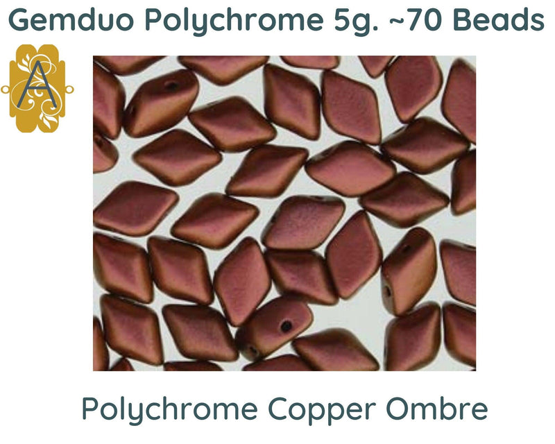 Gemduo Beads by Matubo, Polychrome Collection, 10g - The Argus Collection