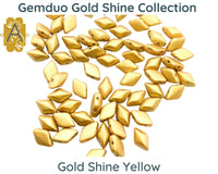 Gemduo Beads by Matubo, Gold Shine Collection, 10g. - The Argus Collection