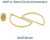 Semi-Circle Connectors, 4 Finishes - The Argus Collection