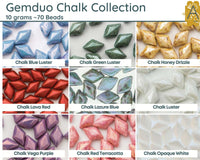 Gemduo Beads by Matubo, Chalk Collection, 10g - The Argus Collection