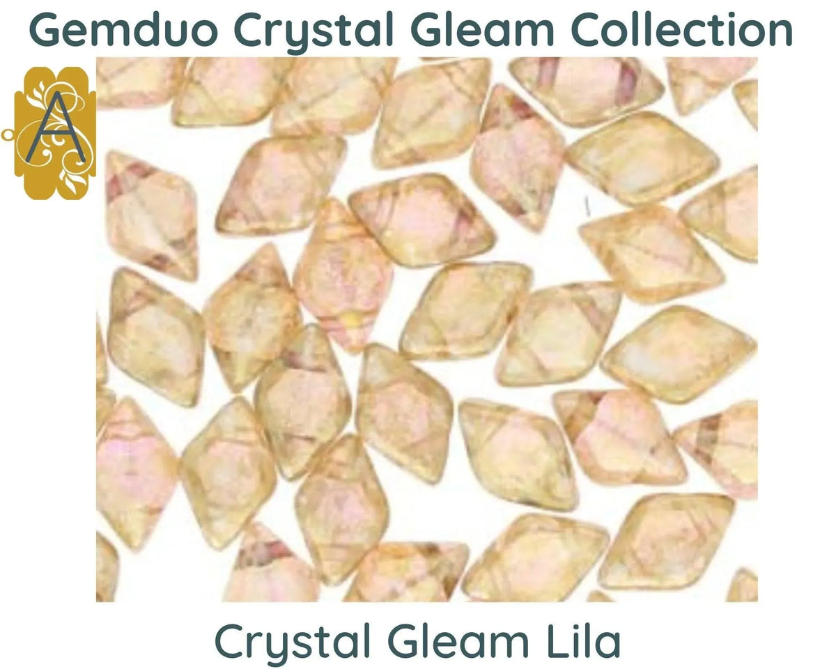 Gemduo Beads by Matubo, Crystal Gleam Collection, 10g - The Argus Collection