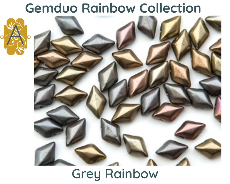 Gemduo Beads by Matubo, Rainbow Collection, 10g - The Argus Collection