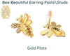 Bee-Beautiful Fancy Earring Posts or Studs in 4 Finishes - The Argus Collection