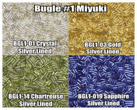 Miyuki Bugles #1 Size 3mm, BGL1-001, BGL1-003, BGL1-014, BGL1-019 - The Argus Collection