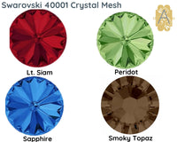 Crystal Mesh, 40001 Crystal Mesh, Strass Mesh, 18 Colors, Not Hot Fix, Sold by the Inch - The Argus Collection