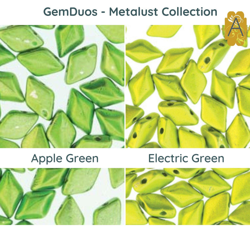 Gemduo Beads by Matubo, Metalust Collection, 10g - The Argus Collection