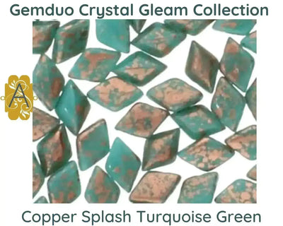Gemduo Beads by Matubo, Copper Splash Collection, 10g - The Argus Collection