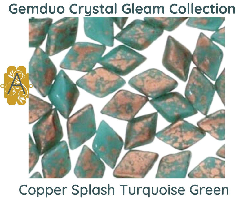 Gemduo Beads by Matubo, Copper Splash Collection, 10g - The Argus Collection