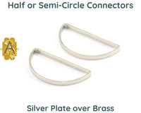 Semi-Circle Connectors, 4 Finishes - The Argus Collection