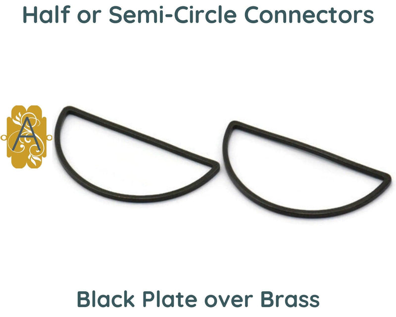 Semi-Circle Connectors, 4 Finishes - The Argus Collection