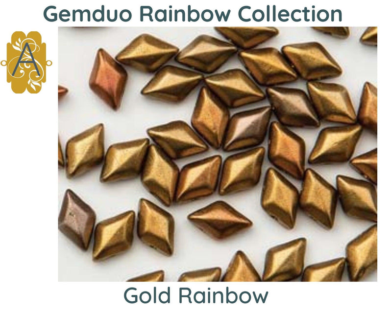 Gemduo Beads by Matubo, Rainbow Collection, 10g - The Argus Collection