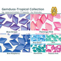 Gemduo Beads by Matubo, Tropical Collection, 10g - The Argus Collection