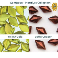 Gemduo Beads by Matubo, Metalust Collection, 10g - The Argus Collection