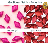 Gemduo Beads by Matubo, Metalust Collection, 10g - The Argus Collection