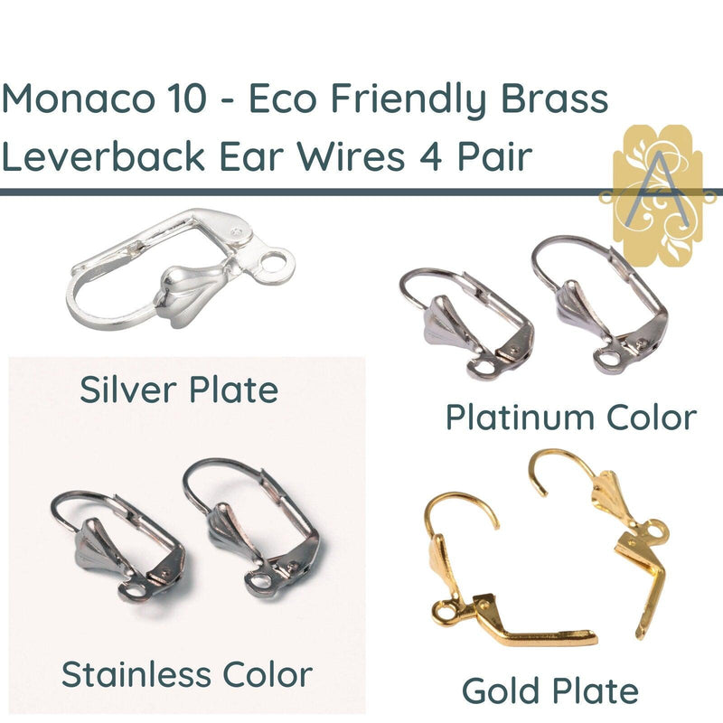 Monaco 10, Leverback Earrings in 4 Finishes - The Argus Collection