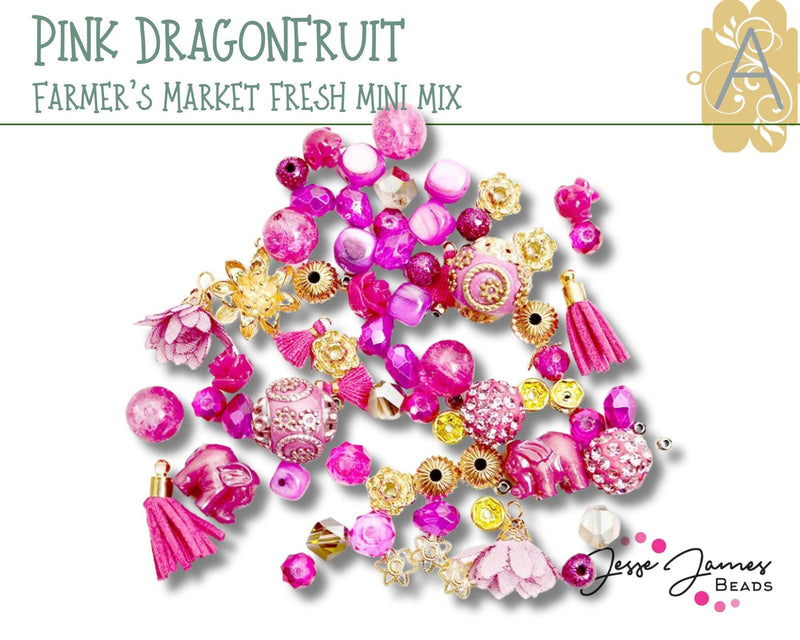 Farmers Market Fresh! Pink Dragonfruit Mini Mix by Jesse James Beads. Dessert is Served! - The Argus Collection