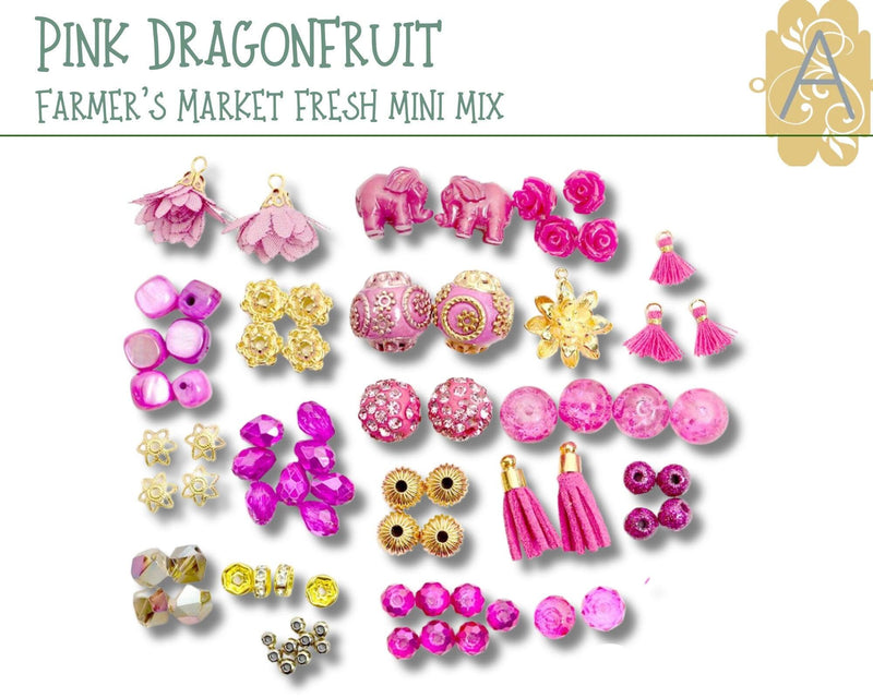 Farmers Market Fresh! Pink Dragonfruit Mini Mix by Jesse James Beads. Dessert is Served! - The Argus Collection